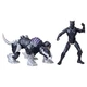Marvel Mech Strike Mechasaurs, 4-Inch Black Panther with Sabre Claw Action