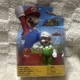 Super Mario Fire Luigi 4" Action Figure w/ Fireball Accessory Box H/S crease New