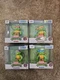 Set of 4 Jada Teenage Mutant Ninja Turtles TMNT 2&rdquo; Diecast Metalfigs 2023 - New