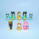 MOOSE DISNEY BLUEY CHARACTER FIGURES LOT COCO, BINGO, SNICKERS