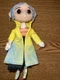 NECA Coraline Movie Prop Replica Doll Figure (heavy) in Yellow Rain Jacket 9"