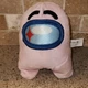 Among US Shapeshifter's Egg Transforming Plush Official Toikido Pink Innersloth