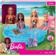 Barbie And Pool Playset With Blonde Doll GHL91 NEW