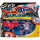 Marvel Goo Jit Zu Gamma Power Red Hulk & Super Suit Captain America Figures -NEW