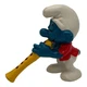 1980 Schleich Peyo Smurf Flautist Flute Band Music 20048 VTG Hong Kong