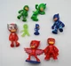 PJ Masks Figures Toys Lot Of 8 Action Figures Gecko Catboy Owlette Disney Junior