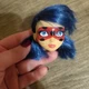 Playmates Miraculous Ladybug Doll Light Skin Blue Hair Replacement Head 