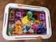 1991 Nickelodeon Eureka's Castle Metal Snack Tray Folding legs Vintage
