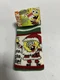 VINTAGE 2005 VIACOM NICKELODEON SPONGEBOB SQUAREPANTS SLIPPER SOCKS Christmas