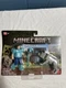 2024 Mattel - A Minecraft Movie: STEVE IN DIAMOND ARMOR & DENNIS Wolf 2-Pack