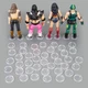 SIXPOINTS 6 inch Action Figure Stand , Black Plastic Display CLEAR 
