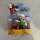 Super Mario ~ FIRE LUIGI w/FIREBALL ~  4" Action Figure Jakks NEW
