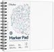 Ohuhu Double-Sided Marker Pad Art Sketchbook Bleedproof - 8.3x8.3, Cool White 
