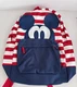 Disney Americana Mickey Mouse Red White Blue Striped Classic Backpack NWT