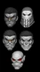 Punisher Head Pack 1/12 Marvel Legends Mezco Unpainted Custom Figure 5 Heads