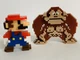 Nintendo Mario Donkey Kong 2015 Jakks 8-Bit Pixel Art Mini Action Figure Toys
