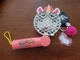 Universal Studios Minions Mayhem Despicable Me Fluffy Unicorn Keychain & Fan 