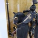 SCHLEICH Ritter Schwarzer Auf Pferd (70032) Black Knight w/Jousting Pole &Horse 