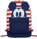 Disney Mickey Mouse Red White & Blue Americana Striped Backpack NWT RARE HTF 