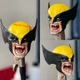 Painted 1/12 Anime Wolverine Battle Head Carved Model Fit 6'' Action Figure Body