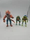 Playmates TMNT Mikey Leonardo Triceraton Teenage Mutant Ninja Turtles Lot Of 3