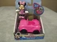 Disney Junior Minnie's Daily Driver Poseable Minnie Mouse With Pink Car ~NEW