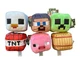 MINECRAFT 3" Microsoft Game Stuffed Animal Plush TNT Block Cube Mojang LOT OF 6