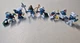 Vintage 1979 Schleich/Peyo Smurf Figure Lot Of 7 Hong Kong