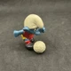20035 Soccer Playing Smurf Vintage Schleich Figure PVC 1978 Red Smurfs
