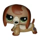 Littlest Pet Shop LPS Dashund Dog #031 Green Eyes Authentic Hasbro Clear Post
