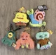 Zuru Fuggler x Spongebob Squarepants Keychain Plush Ring set of 5 Brand New Gift