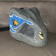 Jurassic World Chomp 'N Roar Mask Velociraptor Blue 2017 Dinosaur Working Large