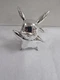 Pokemon 25th Yr Christmas Ornament Pikachu Silver Battle Figure Jazwares 2021 3&rdquo;