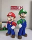 Luigi - Super Mario Bros Figure Free Standing 14.5" in Nintendo 64 Display