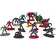 Jada Nano Metalfigs Marvel & DC 14 FIGURE LOT 1.65" Die Cast Metal Figurine set