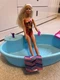 Swimming Pool and Slide Summer Barbie GHL91 Doll and Playset