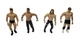 2001 WWE Jakks Pacific R3 Tech Action Figures Lot of 4