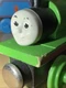 V1 PERCY ! THOMAS FRIENDS TRAIN WOODEN RAILWAY ! 1992 DOOR ! UNPAINTED STACK