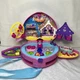 Polly Pocket Tiny Is Mighty Theme Park Backpack Pink Heart Carry Case 2 Girls ++