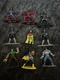 Jada Nano Marvel & DC Comics Die-Cast Metal figures Lot of 9 Mini-Figures
