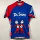 Dr. Seuss Thing 1 Thing 2 Cycling Jersey Womens L Blue Red Book Alien Sportswear