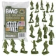 BMC Marx Plastic Army Men Marching US Soldiers  Green 27pc WW2 Figures US Made
