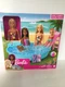 Brand New Barbie - Barbie's Pool Play Set with Doll, Slide, Drinks & Beach Towel
