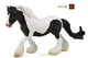 Gypsy Vanner Mare Black + White Piebald Horse Toy Model by CollectA 88779 New