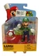 Jakks Super Mario 4" Luigi Figure with Super Mushroom Nintendo Brand New !!