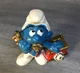 VTG 1980 PVC Figure Telephone Smurf 20062 Thin Cradle Schleich HK COO