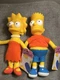 NWT The  Simpsons Lisa & Bart Simpson 10 Inch Plush Dolls 2024 Jakks Pacific