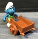 Vintage 1978 Gardener Super Smurf 40206 Brown Wheelbarrow Schleich W. Germany