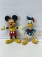 Vintage Walt Disney Mickey Mouse & Donald Duck Rubber Bendy Figure 5" Hong Kong