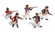 Woodland Scenics Scene-A-Rama Figures Revolutionary War Soldiers pkg(5) SP4454